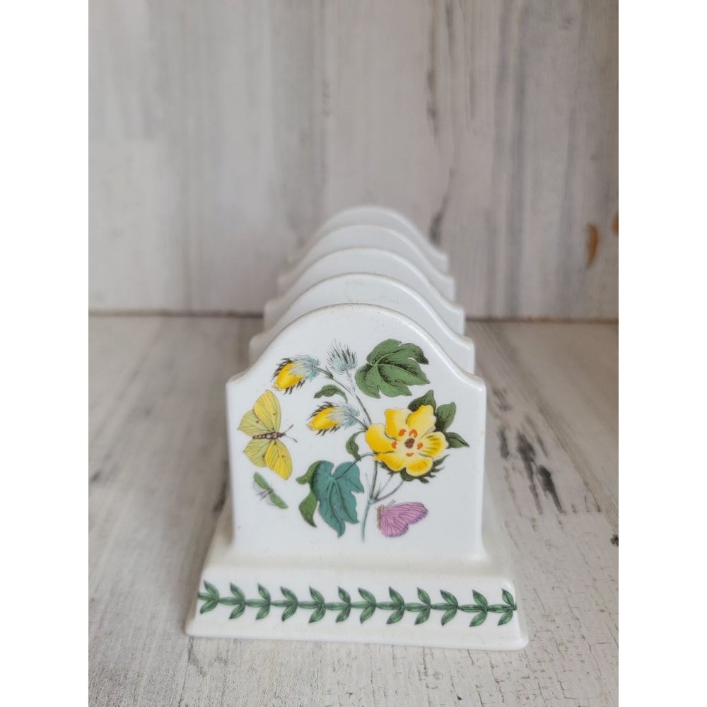 Portmeirion Botanic Gardens milkweed napkin holder‎ letter